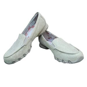 Canvas Loafers Skechers Relaxed Fit Bikers Hyphen Mocs Size 9 Beige Slip On EUC